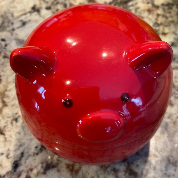 Red - Pig serving dish - Picture 1 of 5